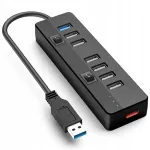 USB jagaja 7 porti, USB 2.0 ja 3.0, hiirele ja m&auml;lupulkadele