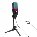 USB mikrofon statiiviga ja RGB XP valgusega