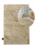 Vannitoa matt Bella, libisemiskindel, pehme, 80x120 cm, liivakarva