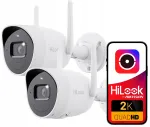 IP-videokaamera Hikvision HiLook 4MP koos 2x IPC-B140HA-D/W(W), mikrofon, k&otilde;lar, IR30