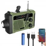 Raadiovastuv&otilde;tja p&auml;ikese- ja d&uuml;naamolaadimisega, taskulamp, Powerbank 3in1 matkamiseks