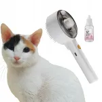 Kassihari sinise LED-valgusega, valge + 25 ml essents, sobib l&uuml;hikesele ja pikale karvale