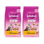 WHISKAS Junior kassipoegade kuivtoit kanaga, 2 x 14 kg