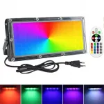 Aia LED prožektor 50W RGB IP65 kaugjuhtimispuldiga 16 v&auml;rvi