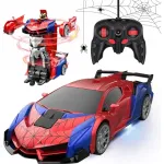 Puldiga juhitav 2-&uuml;hes auto-robot-&auml;mblik tulede ja heliga