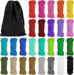 Paracord n&ouml;&ouml;ride komplekt, 26 tk, 4 mm, 3 m, v&auml;rvilised k&auml;ev&otilde;rudeks