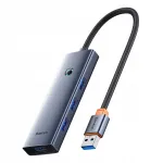 USB jagaja Baseus UltraJoy, 4x USB-A 3.0, 1x USB-C, hall