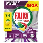Fairy Platinum Plus Lemon n&otilde;udepesukapslid, 74 tk