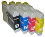Tindikassetid Brother LC1000/LC970, 4 tk, sobivad DCP-357, DCP-135C, DCP-150C, DCP-250, DCP-260C printeritele
