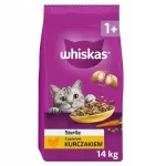 WHISKAS kuivik steriliseeritud kassidele kanaga, 14 kg