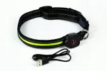 Valgustuv LED kaelarihm, punane, suurus S, USB-laetav