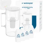 Klaasist kann Wessper D2 BOROSILICATE 3 l LED ja 5 veefiltriga