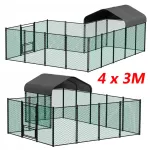Koera aed 4x3 m, tsingitud torud, valmistatud Poolas