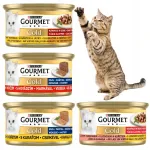 Kassitoit PURINA GOURMET GOLD, erinevad mousse ja t&uuml;kid kastmes, 24 x 85 g