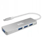 USB-jaotus Silver Monkey, USB-C, 4x USB 3.0, metallkorpus, h&otilde;bedane