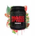 Lihasmassi toidulisand FITLABS Mass Attack 1500g kreatiini, BCAA ja maasika maitsega