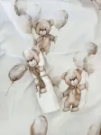 Musliin m&auml;hkmelina 30x30 Balloons Pastelier Dreams