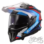 Pesapalli kiiver LS2 MX701 Explorer Frontier II, valge/sinine, s&uuml;sinikkiust, suurus M
