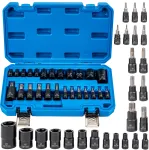 E-TORX siseste mutriv&otilde;tmete komplekt, 1/4&Prime;, 3/8&Prime;, 1/2&Prime;, 25 tk