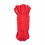 Riiete n&ouml;&ouml;r 10 m, punane, palmivutud paracord, puuvill