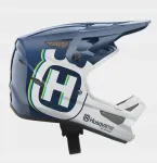 Laste mootorrattakiiver Husqvarna 100%, valge/tumedasinine, M suurus