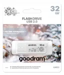 USB m&auml;lupulk Goodram UME2 32GB, USB 2.0, valge, kuni 20 MB/s