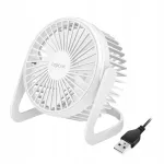 Lauaventilaator LogiLink, USB, valge, 12,7 cm, vaikne, reguleeritav