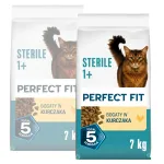 Steriliseeritud kasside toit Perfect Fit Sterile 1+, kanaga, 2 x 7 kg