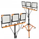 Ehitus-LED halogeenprožektor statiiviga, 3 x 100W, 33000 lm