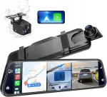 Auto peegel 10" 4K kaameraga, Android, CarPlay ja tagurduskaameraga
