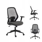 Kontoritool COBRA OFFICE ONE HF306BK, must, p&ouml;&ouml;ratav