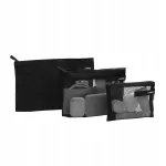 Kosmeetikakottide komplekt Orbitkey, 3 tk, mustad