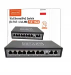 Zenwire v&otilde;rgujaotur, 10 pordiga (8 PoE, 2 LAN), RJ45, IP kaameratele