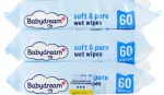 BABYDREAM Sensitive beebide niisked salvr&auml;tikud, 3 x 60 tk