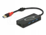 V&auml;line USB 3.2 Gen 1 jaotur Delock 62899, USB A kuni 3x USB A, 2x SD pesa