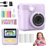 Laste digitaalne fotokaamera 32GB SD-kaardi ja instant-printeriga