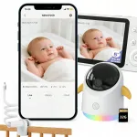 WiFi videokaamera laste j&auml;relevalveks NANNY HOME, p&ouml;&ouml;ratava kaameraga, liikumistrackimise ja 4x suumiga