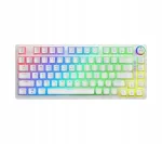 Savio Phenix valge mehaaniline klaviatuur, Gateron Yellow Pro klahvid, Pudding White valgus