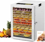 Toidukuivati 12 riiulit 800W, 2 ventilaatorit, 20-90&deg;C, roostevaba teras