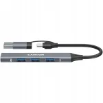 USB hub CANYON DS-02, 4 pesa, USB-A/C, hall