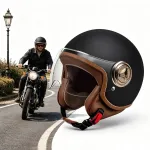Motorratturi kiiver ELEGANT Neo-Retro integreeritud visieriga, 54&ndash;61 cm