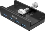 USB hub klambriga, 4 porti, 5Gbps, alumiinium, 150 cm