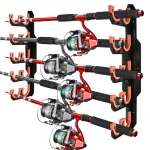 Seinakinnitus konks 6 ABS hoidikuga, must ja oranž, 35,5 cm