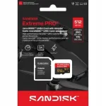 SanDisk EXTREME PRO 512GB UHS-I microSDXC R250MB/s W170MB/s U3 V30 A2 4K 5K m&auml;lukaart