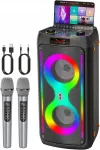 Mobiilne Bluetooth-k&otilde;lar K71 kahe mikrofoniga, karaoke