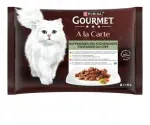Purina Gourmet A la Carte Chef kassitoit kala ja lihaga, 4 x 85 g
