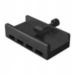 Orico MH4PU USB jagaja, 4&times;USB-A, 5 Gb/s, alumiinium, must