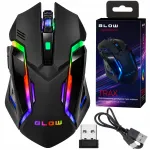 Juhtmevaba optiline m&auml;nguhiir LED RGB, USB, 2,4G
