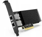 V&otilde;rgukaart VIMIN 10Gb PCI-E, 2 x RJ45, Intel X540-T2, &uuml;hilduv Windows, Linux, VMwarega