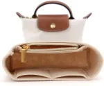 K&auml;ekoti sisemus Longchamp Le Pliage Mini, villa, liivakarva, 5 taskut
